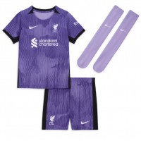Camisa de Futebol Liverpool Darwin Nunez #9 Equipamento Alternativo Infantil 2023-24 Manga Curta (+ Calças curtas)